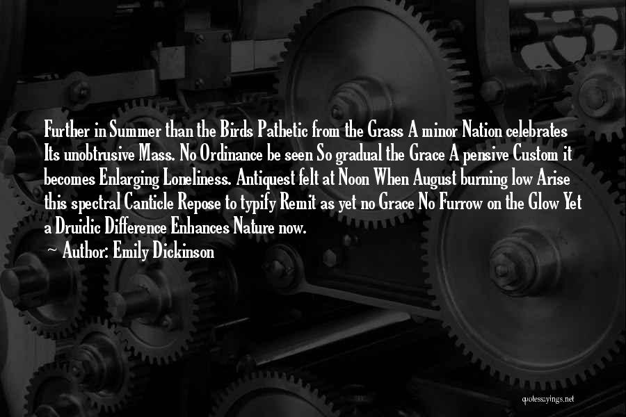 August Summer Quotes By Emily Dickinson