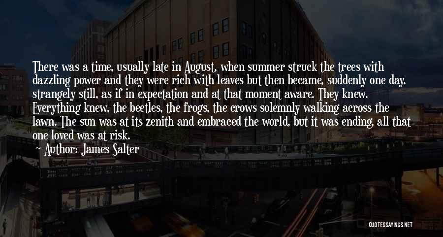 August Summer Quotes By James Salter