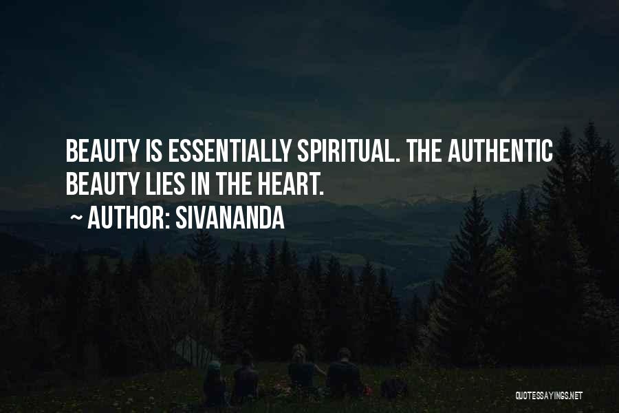 Authentic Beauty Quotes By Sivananda