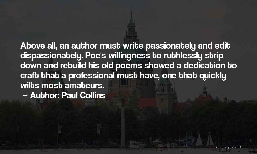 Author Craft Quotes By Paul Collins