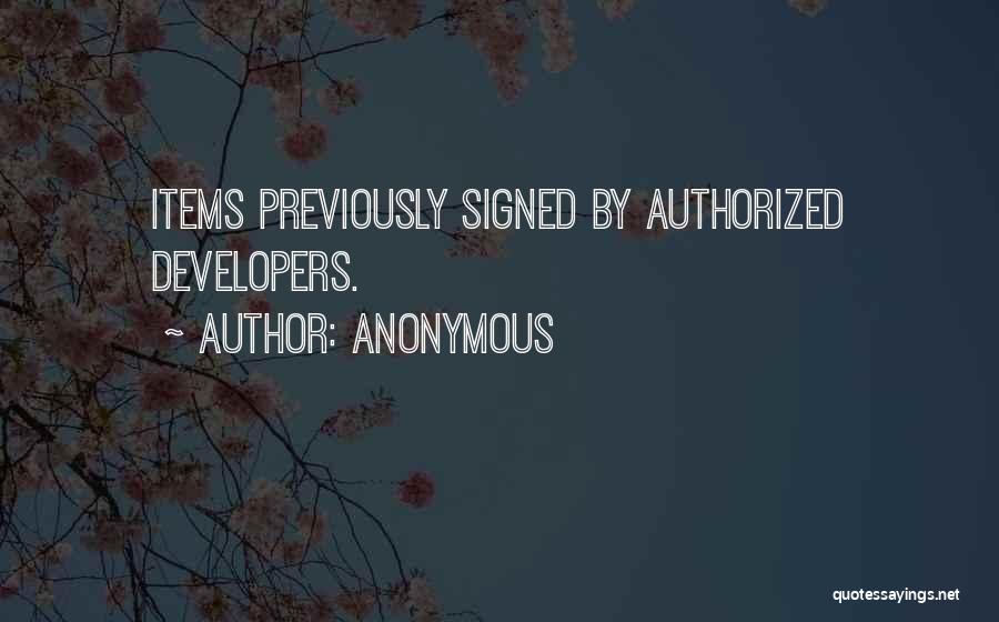 Authorized Quotes By Anonymous