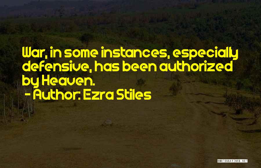 Authorized Quotes By Ezra Stiles