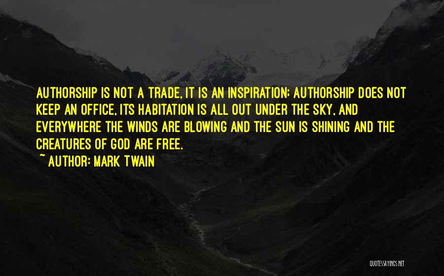 Authorship Quotes By Mark Twain