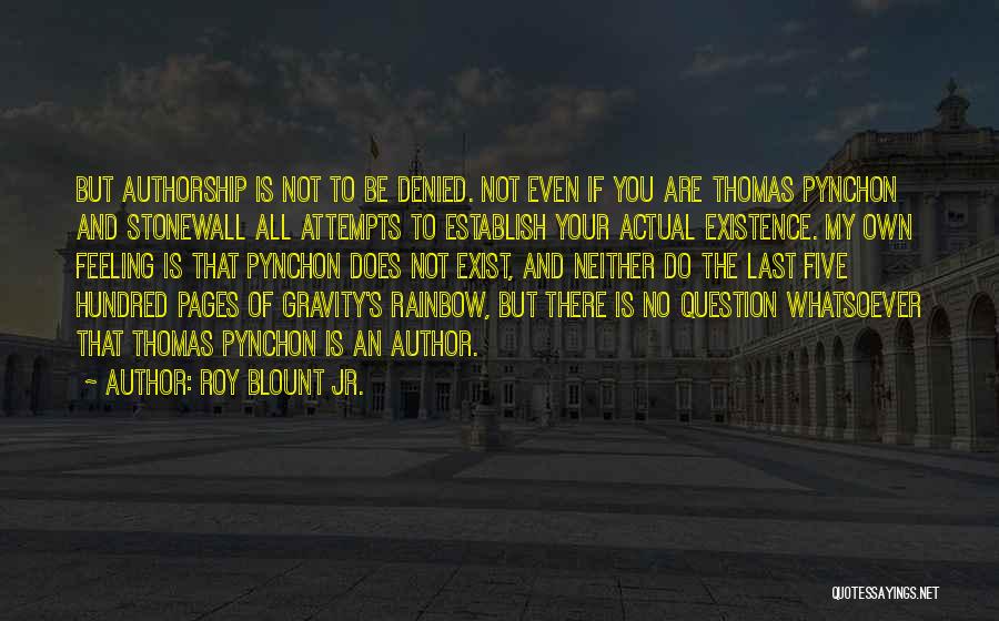 Authorship Quotes By Roy Blount Jr.