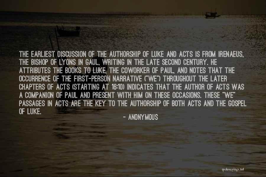 Authorship Writing Quotes By Anonymous Authorship Writing Quotes By Anonymous