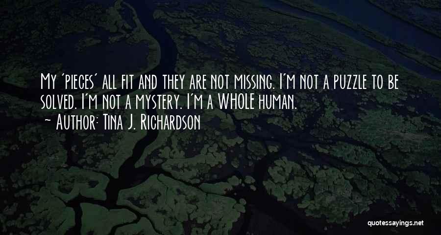 Autism Puzzle Quotes By Tina J. Richardson