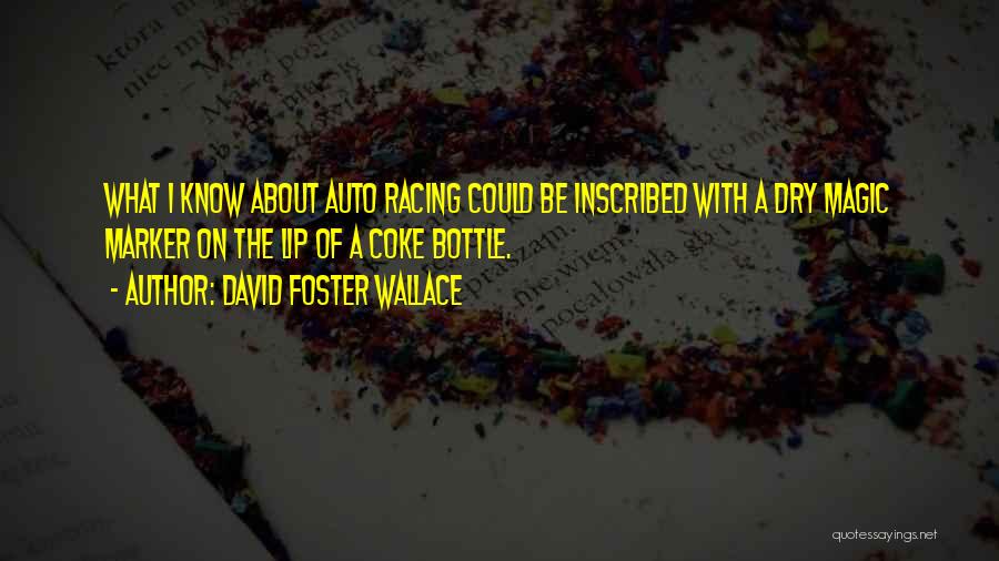 Auto Racing Quotes By David Foster Wallace