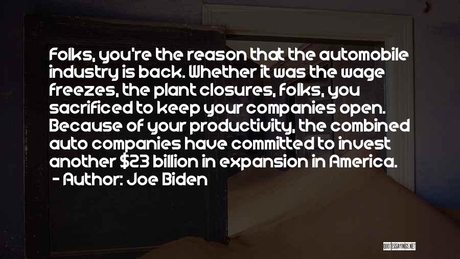 Automobile Industry Quotes By Joe Biden