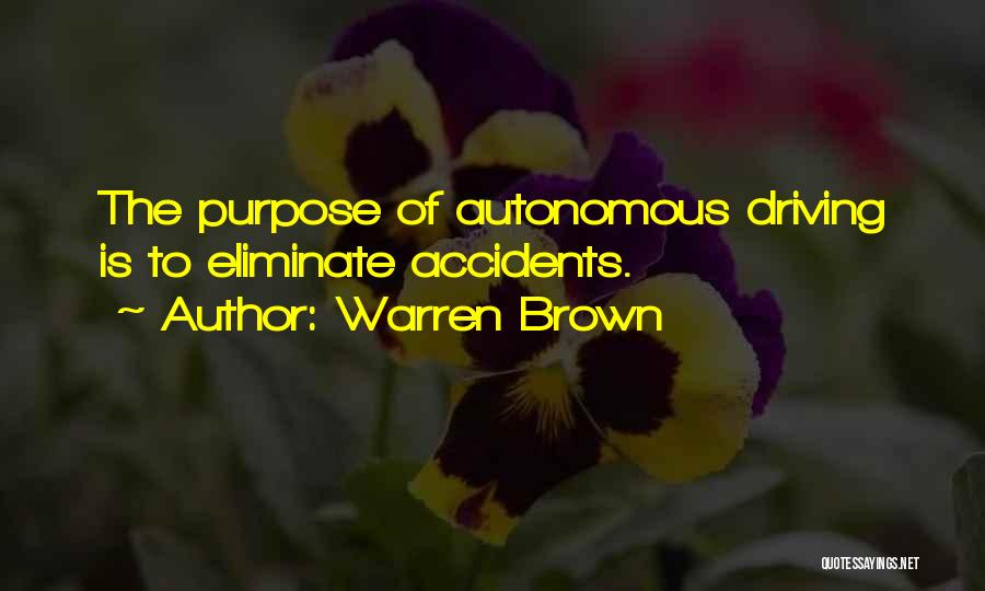 Autonomous Driving Quotes By Warren Brown