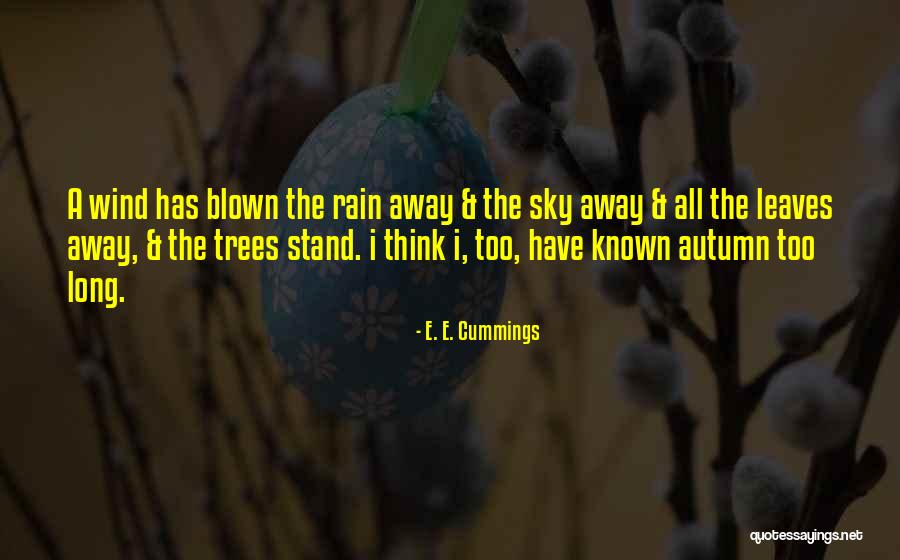 Autumn Rain Quotes By E. E. Cummings Autumn Rain Quotes By E. E. Cummings