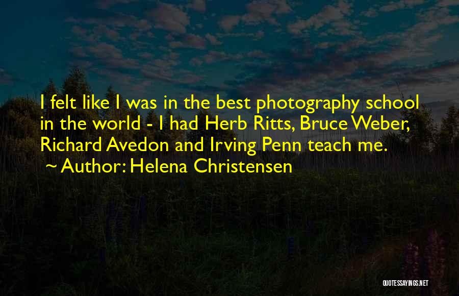 Avedon Quotes By Helena Christensen