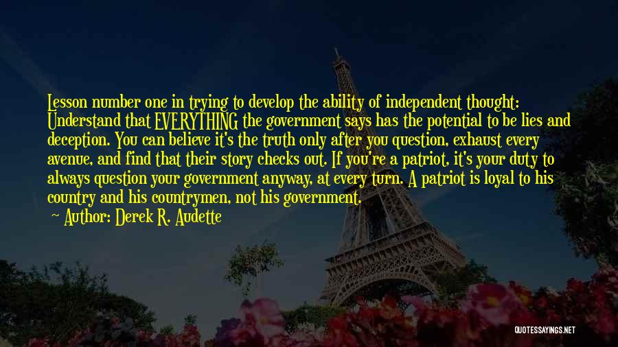 Avenue Quotes By Derek R. Audette