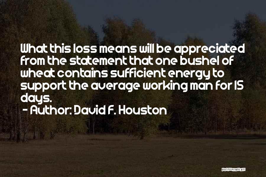 Average Man Quotes By David F. Houston