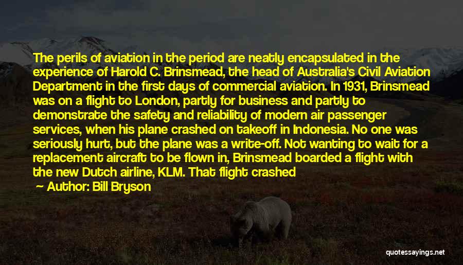 Aviation Business Quotes By Bill Bryson