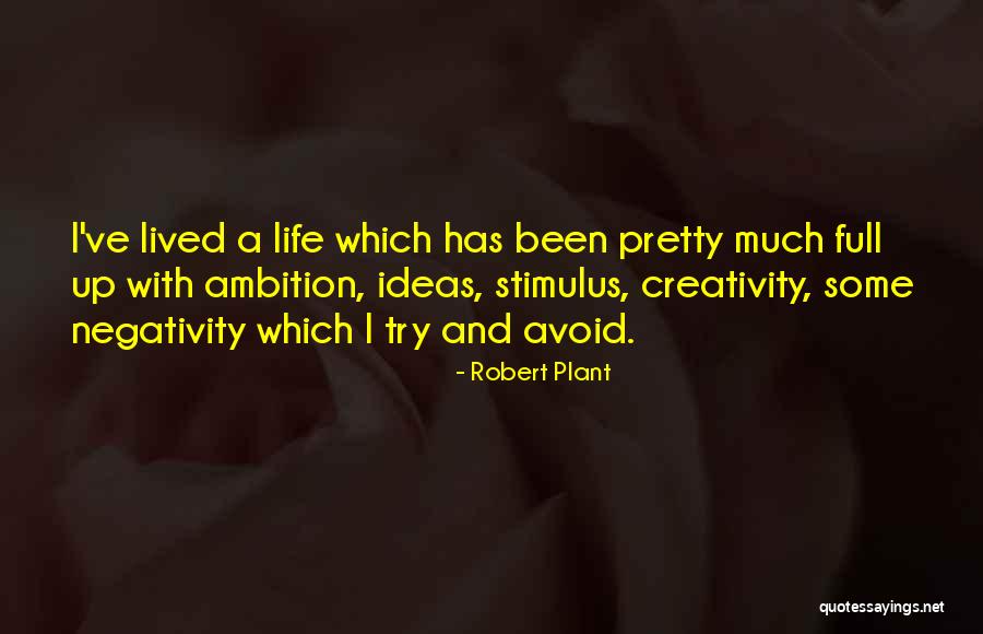 Avoid Negativity Quotes By Robert Plant