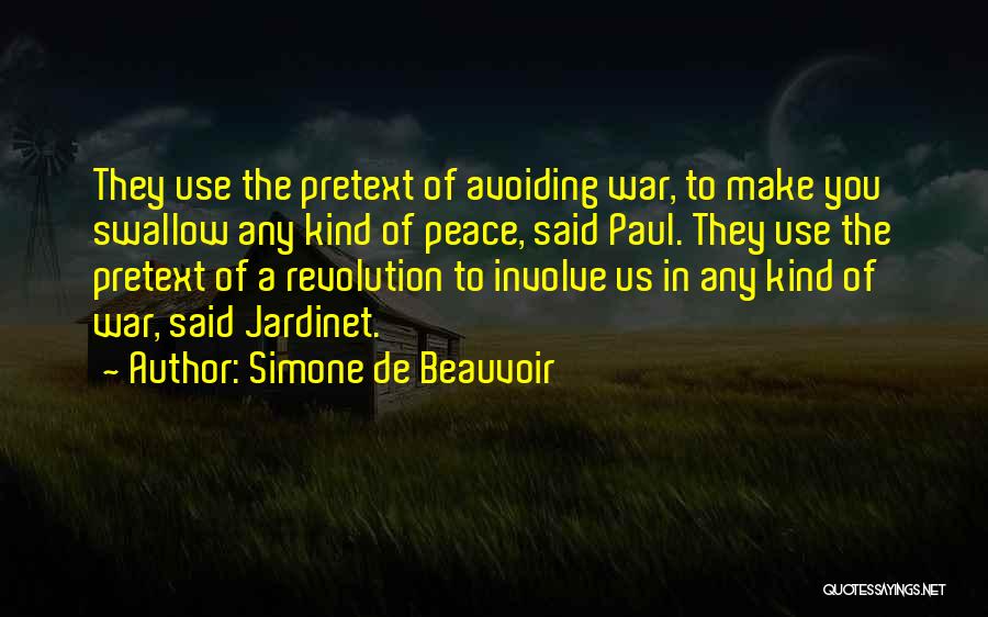 Avoiding War Quotes By Simone De Beauvoir