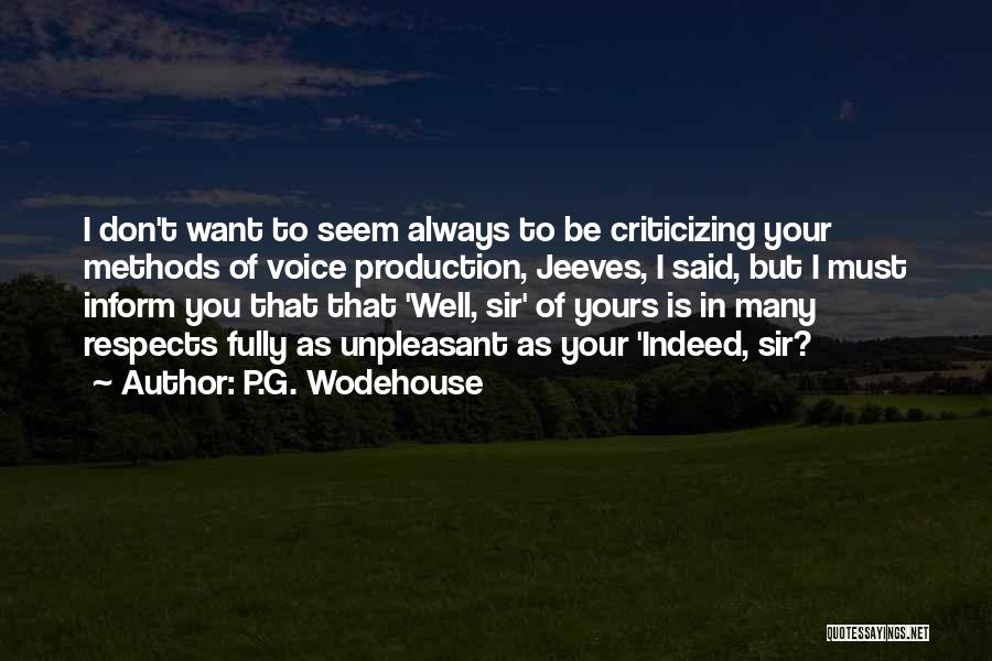 Avort Medicamentos Quotes By P.G. Wodehouse