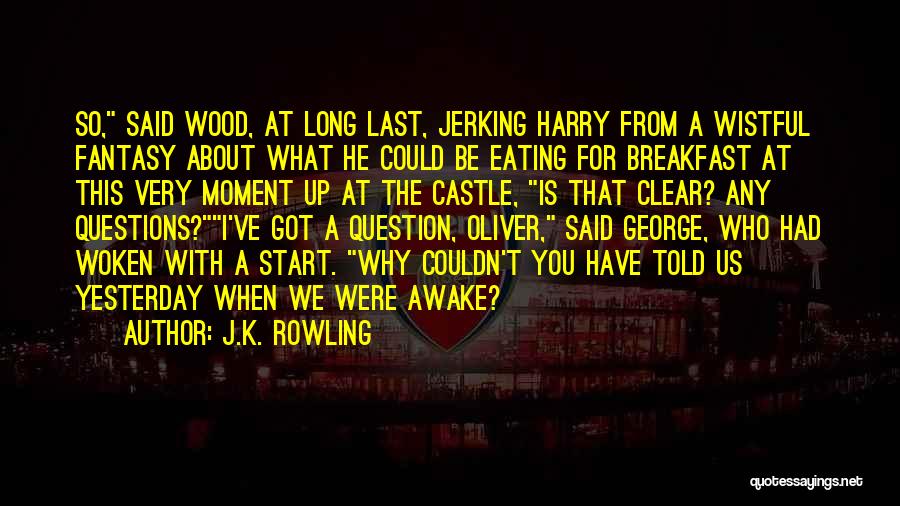 Awake Moment Quotes By J.K. Rowling