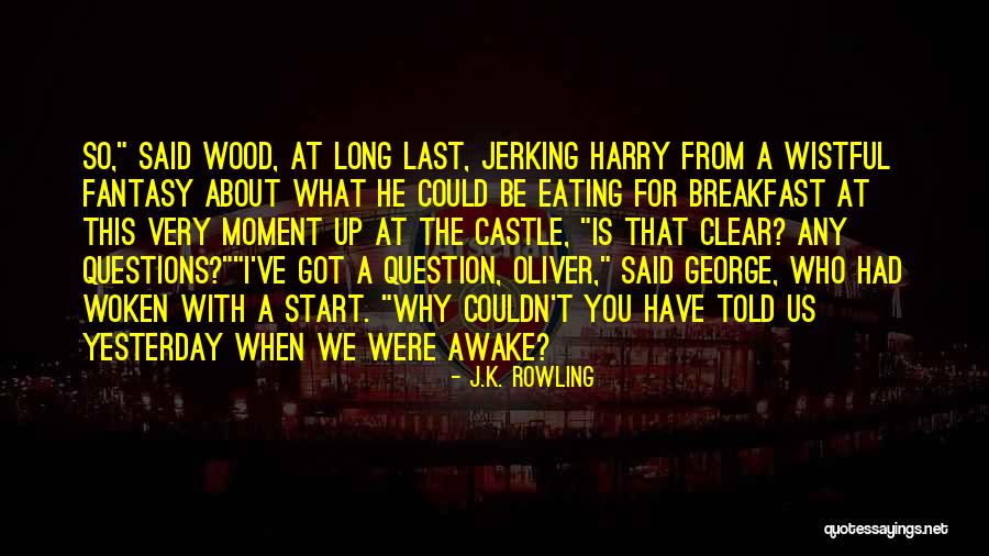 Awake Moment Quotes By J.K. Rowling