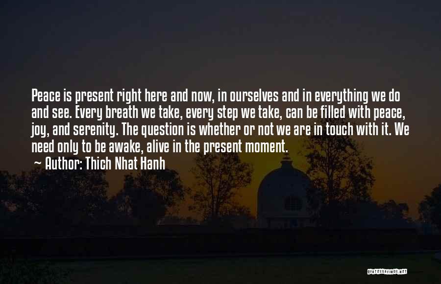 Awake Moment Quotes By Thich Nhat Hanh
