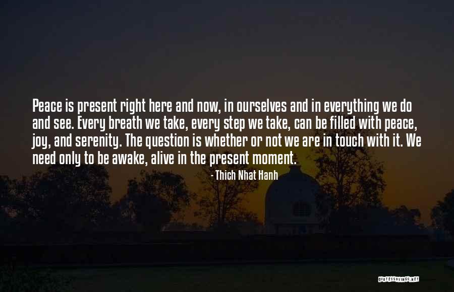 Awake Moment Quotes By Thich Nhat Hanh