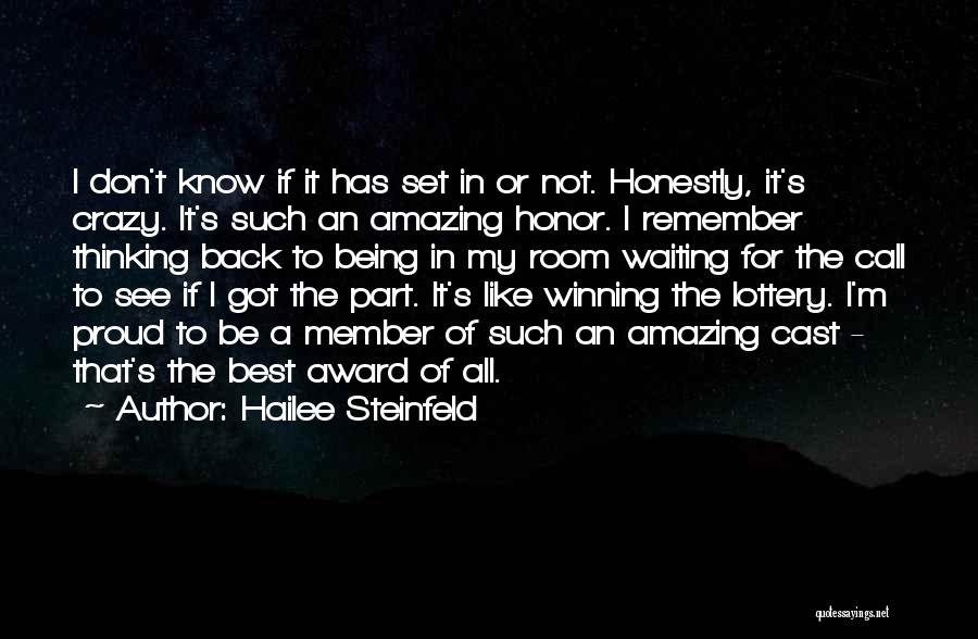 Award Winning Quotes By Hailee Steinfeld