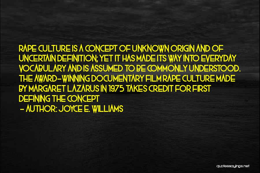 Award Winning Quotes By Joyce E. Williams