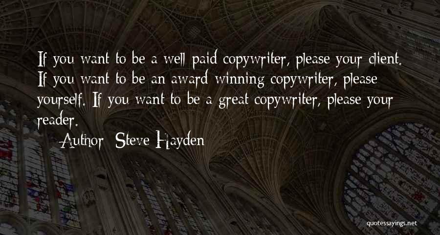 Award Winning Quotes By Steve Hayden