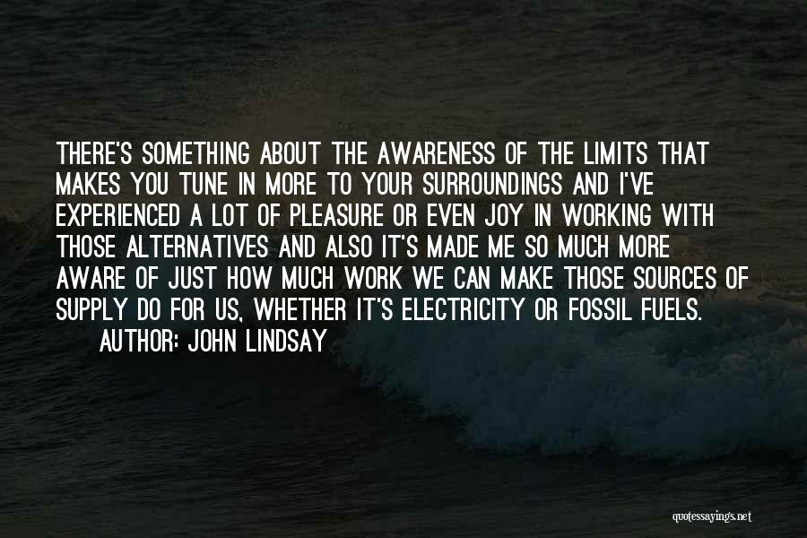 Awareness Of Surroundings Quotes By John Lindsay