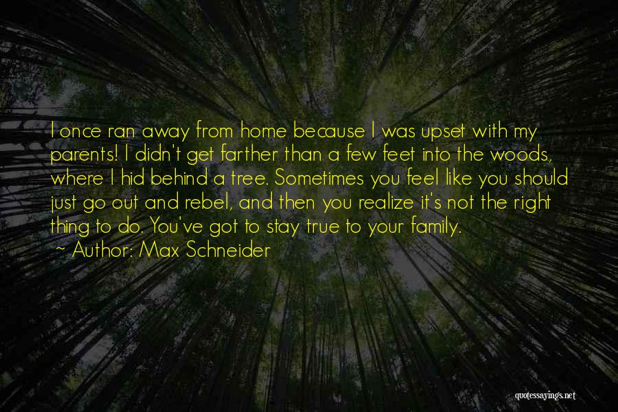 Away From Family Quotes By Max Schneider