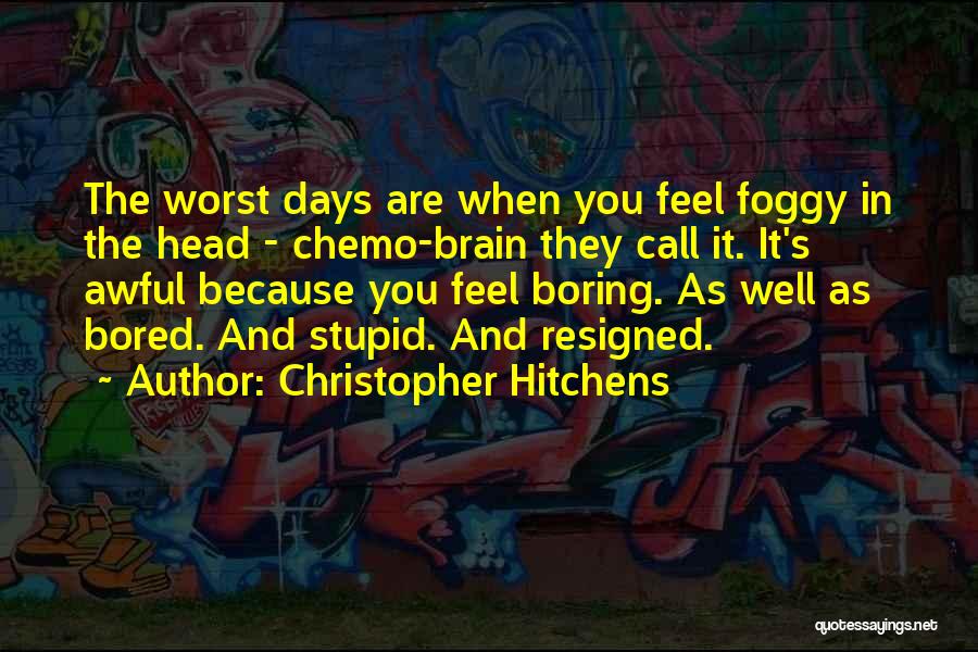 Awful Days Quotes By Christopher Hitchens