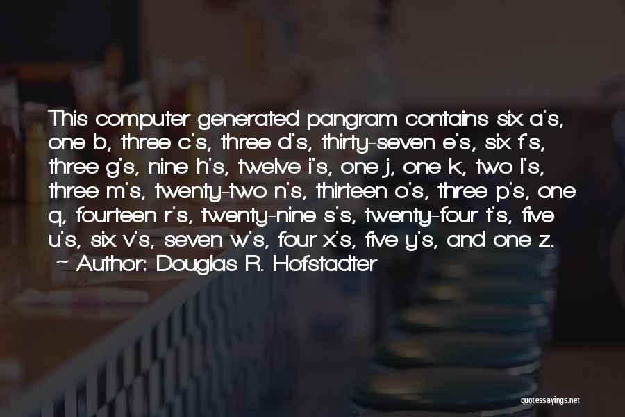 B.f G.f Quotes By Douglas R. Hofstadter