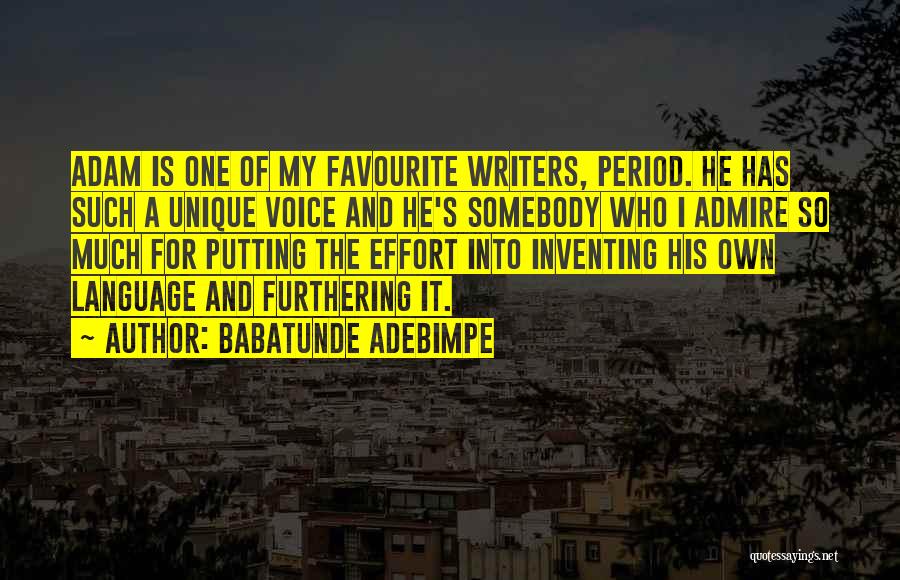 Babatunde Quotes By Babatunde Adebimpe