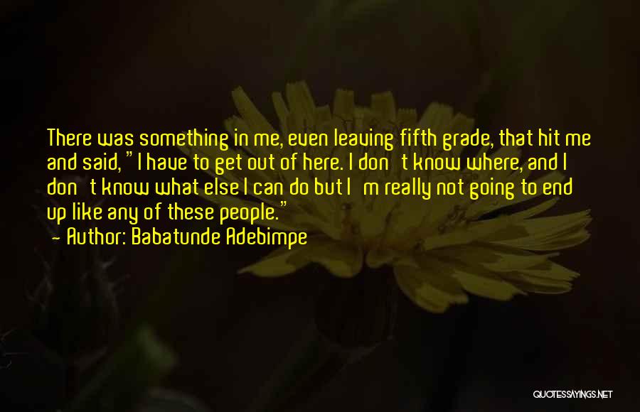 Babatunde Quotes By Babatunde Adebimpe