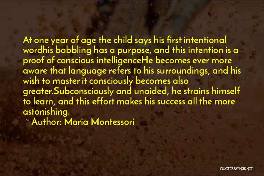 Babbling Quotes By Maria Montessori