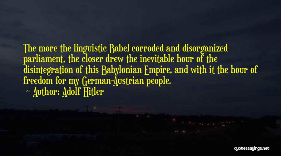 Babel Quotes By Adolf Hitler