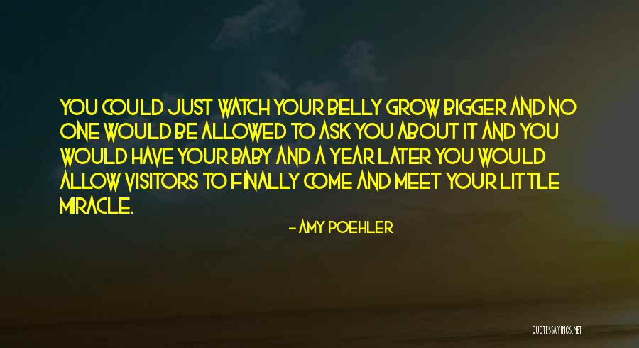 Baby Belly Quotes By Amy Poehler