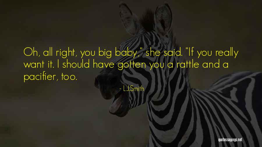 Baby Pacifier Quotes By L.J.Smith