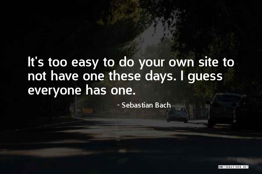 Bach's Quotes By Sebastian Bach