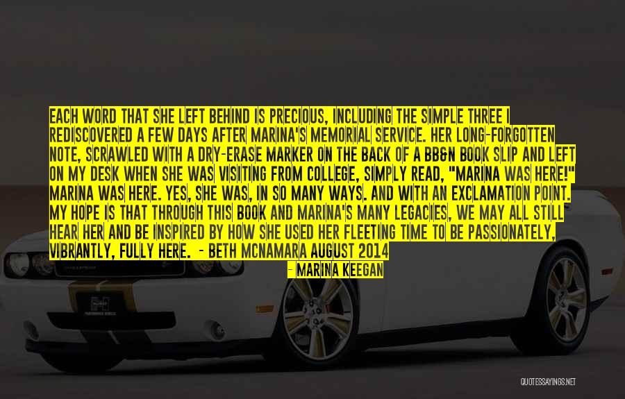 Back After A Long Time Quotes By Marina Keegan Back After A Long Time Quotes By Marina Keegan