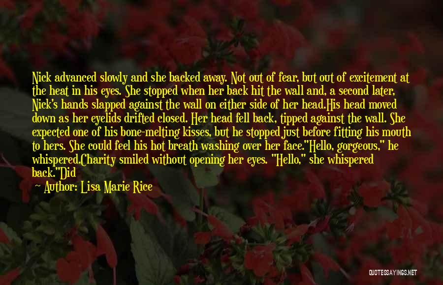 Back Against The Wall Quotes By Lisa Marie Rice