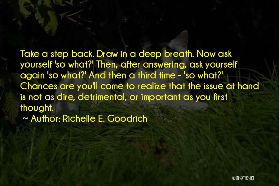 Back Answering Quotes By Richelle E. Goodrich