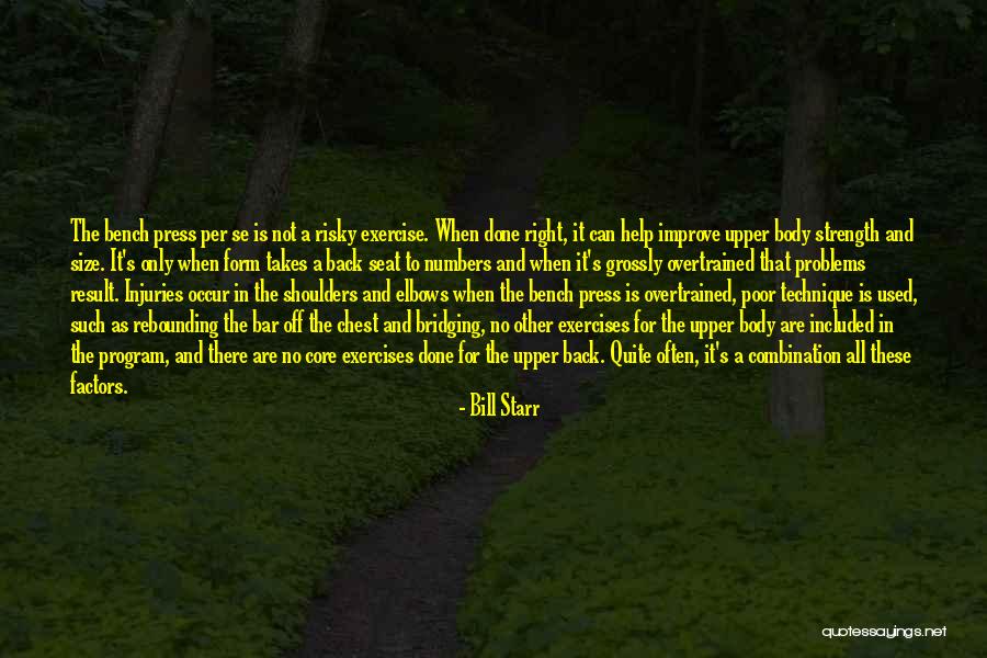 Back Bench Quotes By Bill Starr Back Bench Quotes By Bill Starr