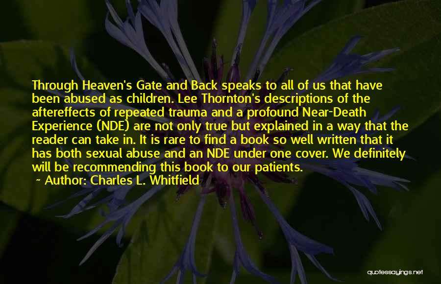 Back Cover Book Quotes By Charles L. Whitfield