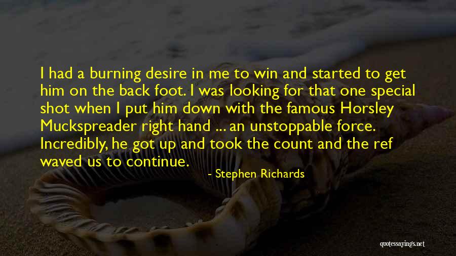 Back Foot Quotes By Stephen Richards