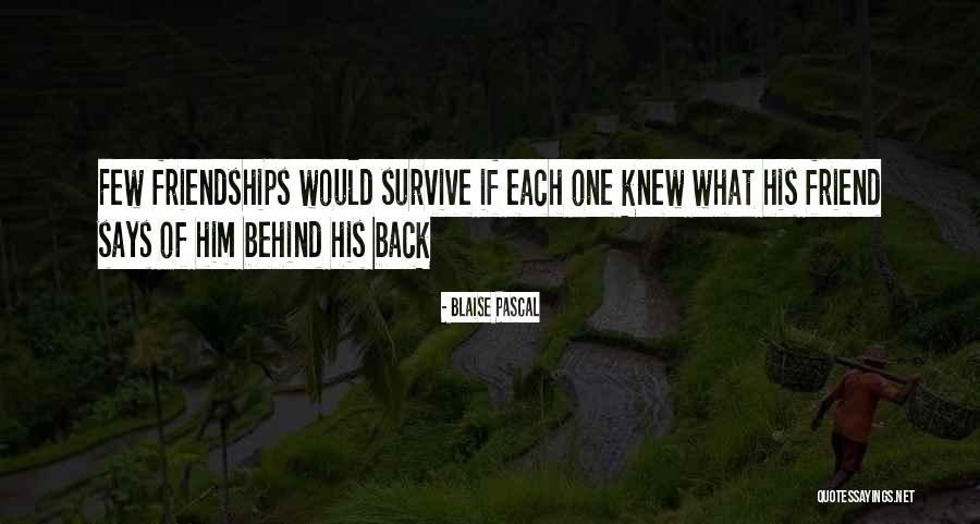 Back Friendship Quotes By Blaise Pascal