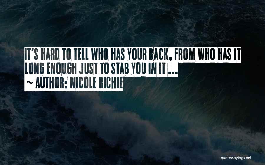 Back Friendship Quotes By Nicole Richie