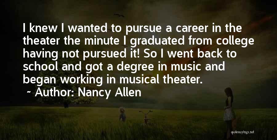 Back From School Quotes By Nancy Allen
