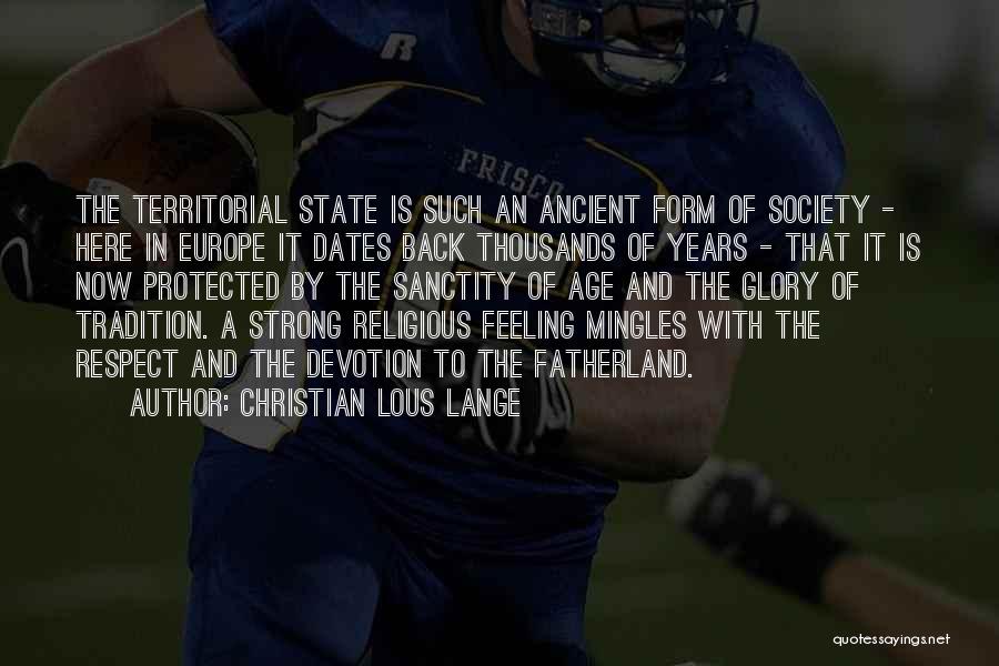 Back In Form Quotes By Christian Lous Lange