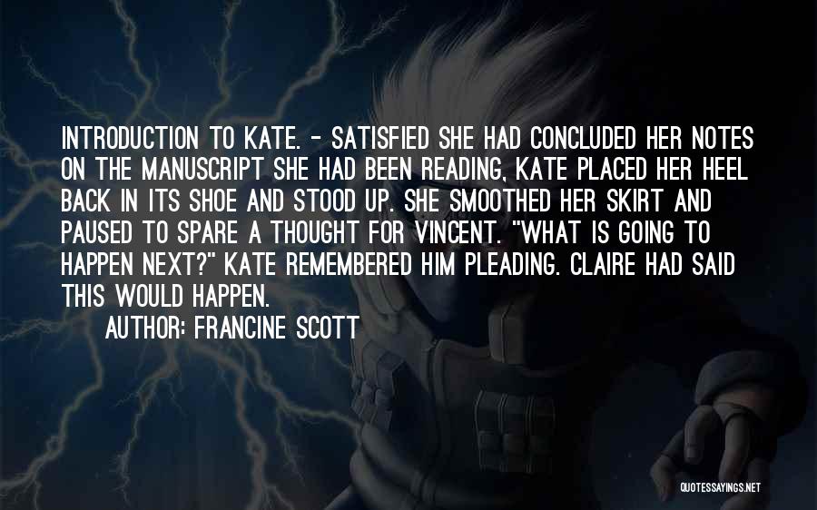 Back In Quotes By Francine Scott